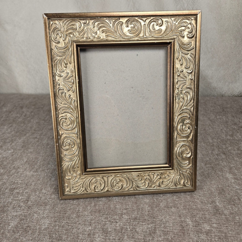 Ornate Champagne Gold Baroque Style 5x7 Photo Frame Scrollwork 2X24-57
